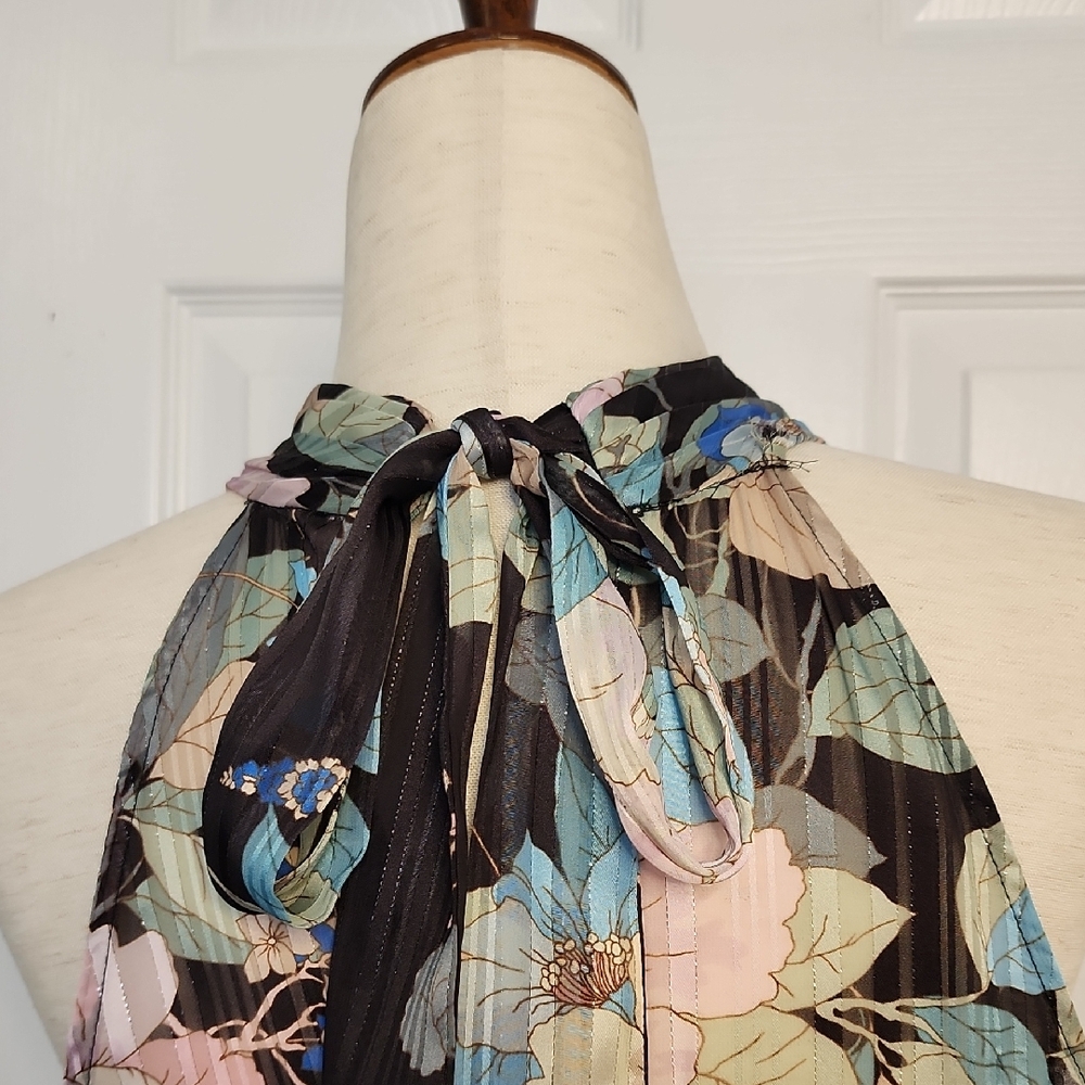 Adrianna Papell Black Floral Maxi Dress - Picture 7 of 12